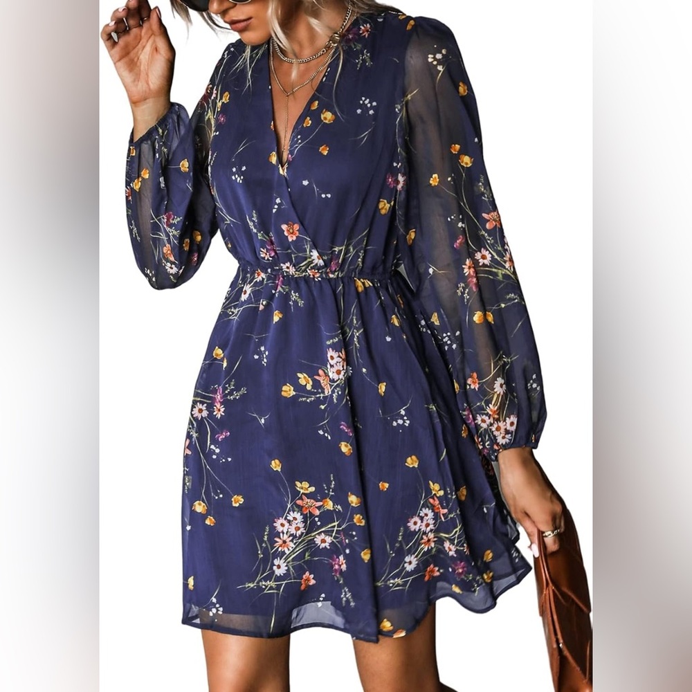 Floral Navy Dress